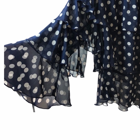 Show me your mumu off the shoulder top S small polka dot chi chi bell sleeve - Picture 7 of 13